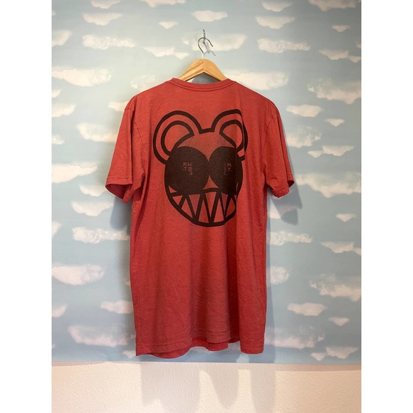 COPY - Radiohead Concert Tee Band Tee L Large Unisex Red Mouse T-Shirt - Picture 3 of 4